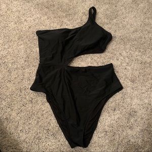 Aerie One Shoulder Cut Out One Piece